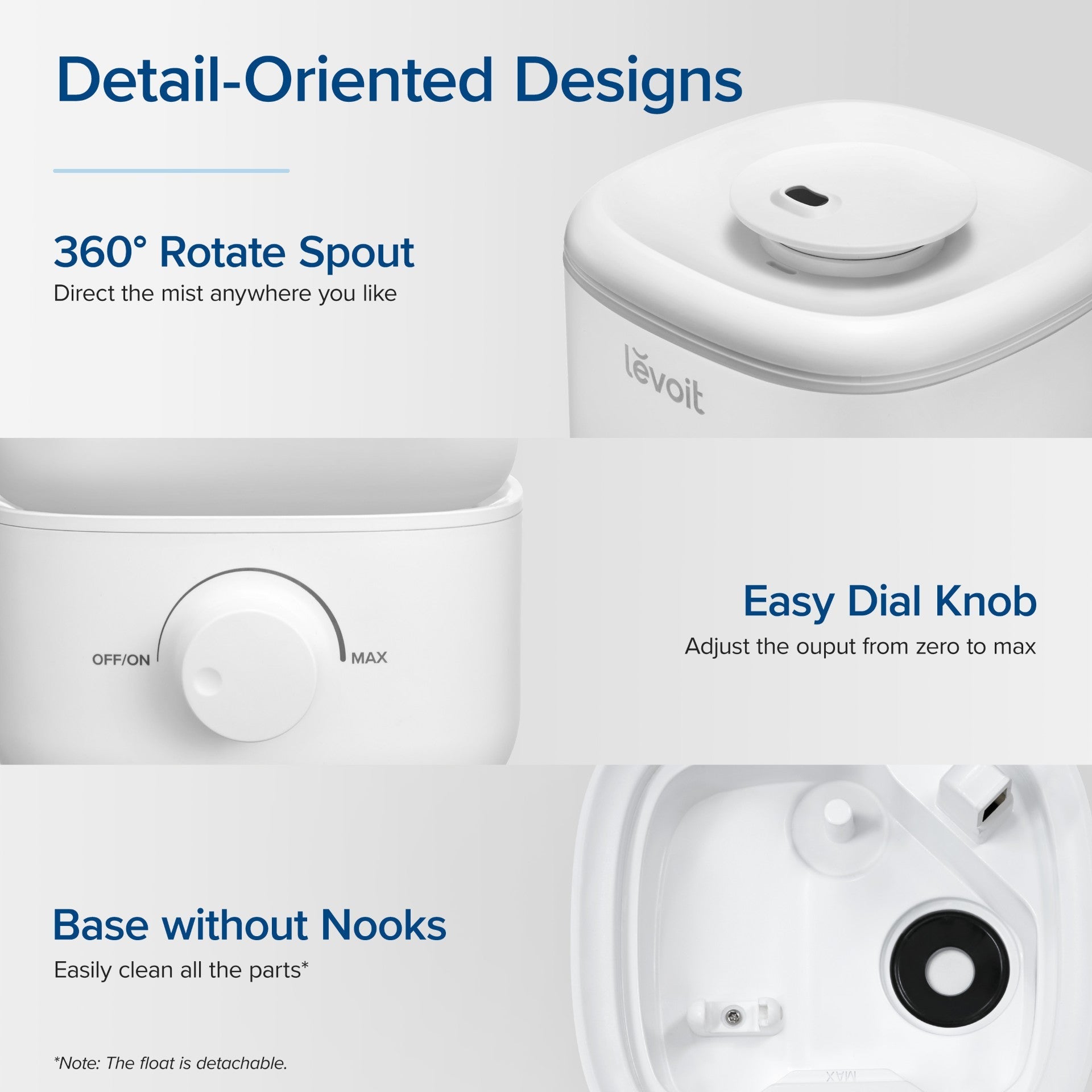 LEVOIT Classic 160 2.5L Top Fill Ultrasonic Humidifiers for Bedroom - Image 7