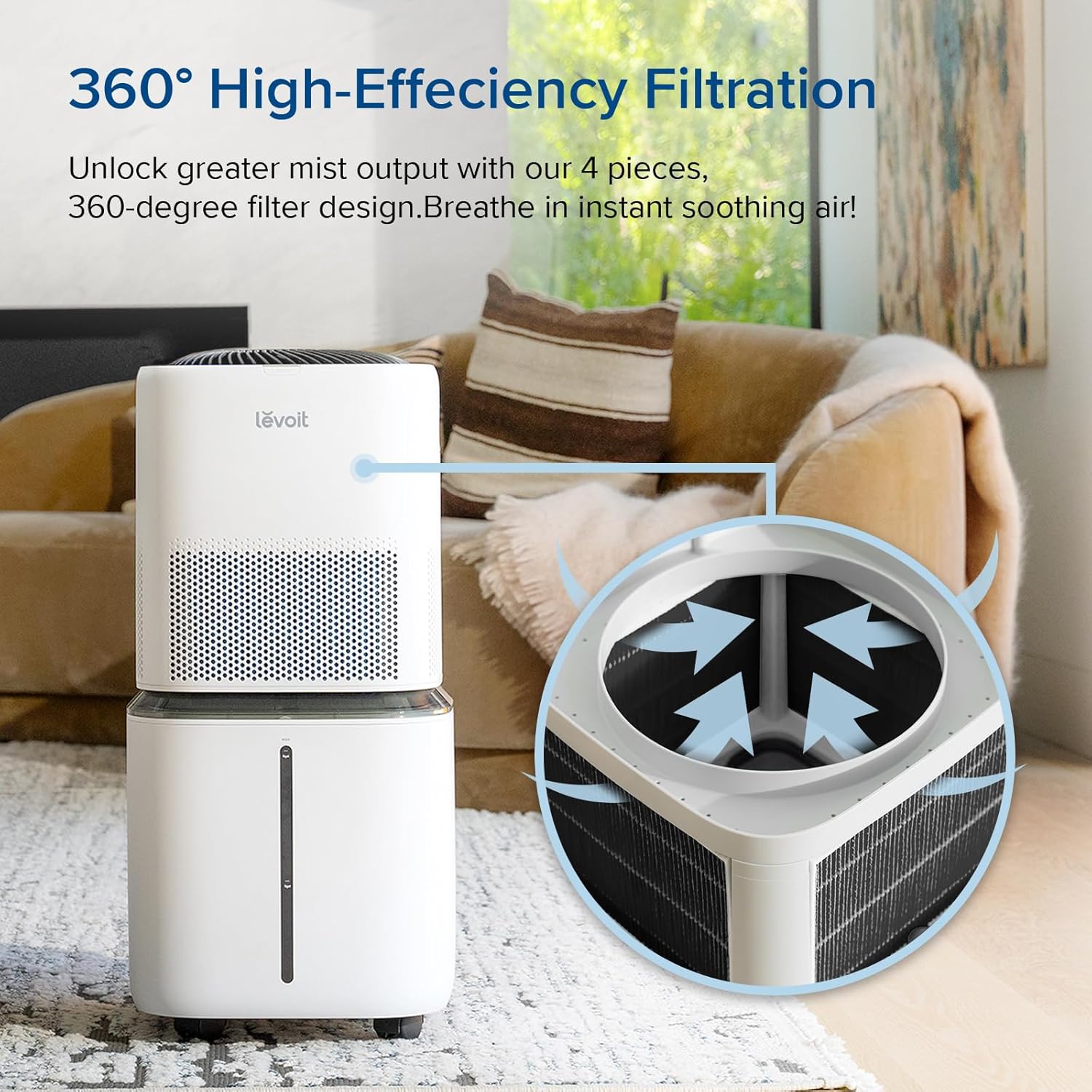 Levoit Superior 6000S Smart Evaporative Humidifier Replacement Filters (4-Pack) - Image 3